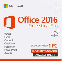 Microsoft Office 2016 Pro 32/64 Bits Original + Nota Fiscal